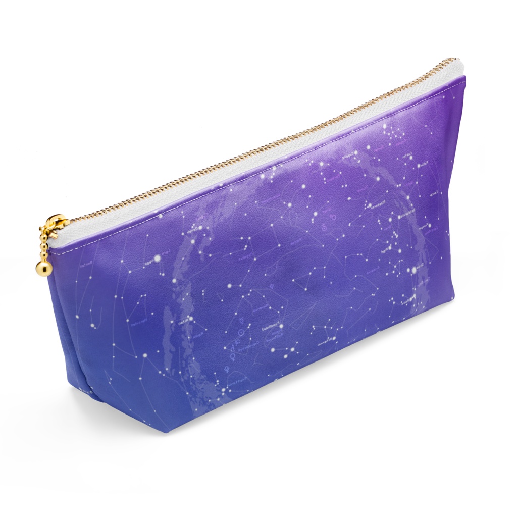 タンザナイト色の星空ポーチ