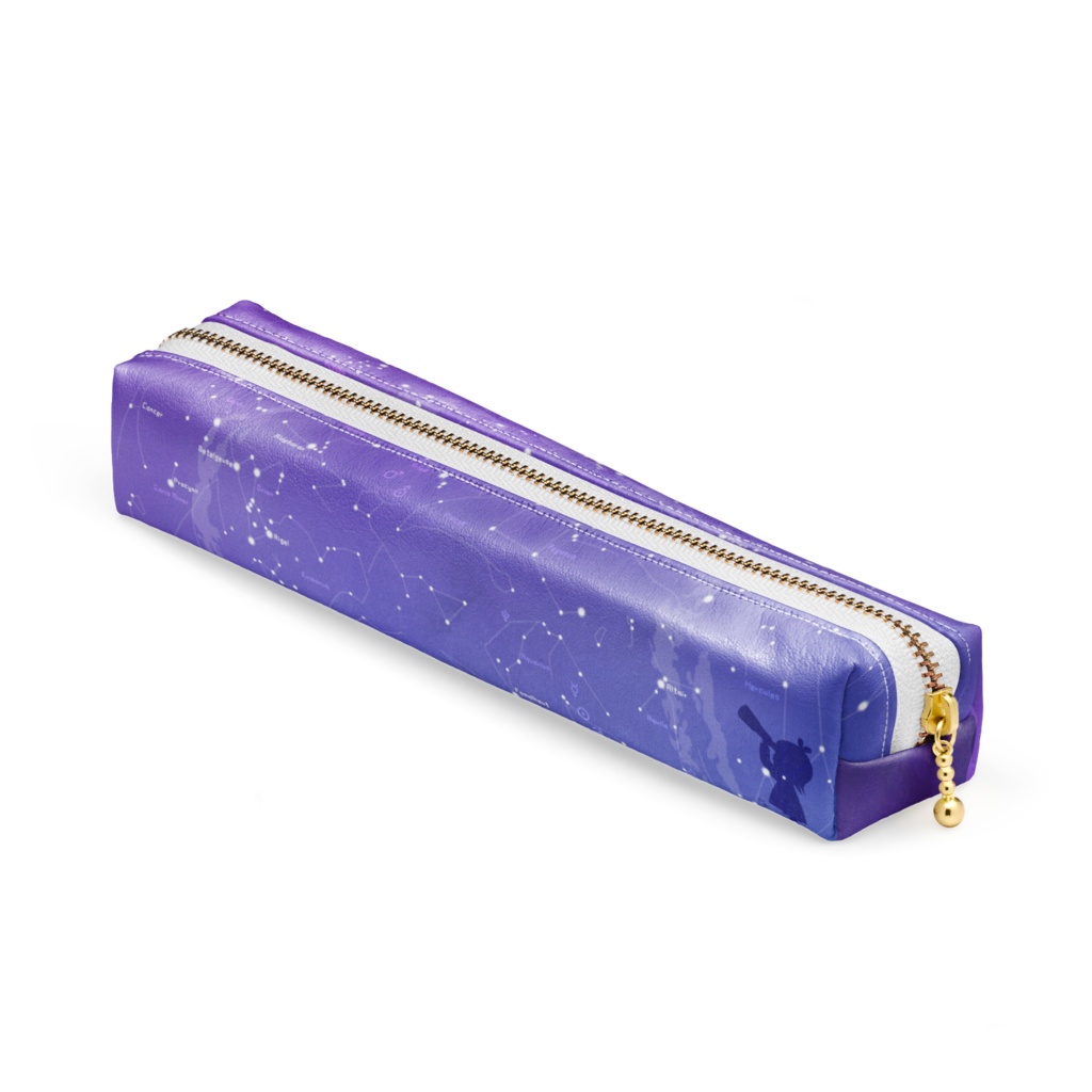 タンザナイト色の星空ペンケース