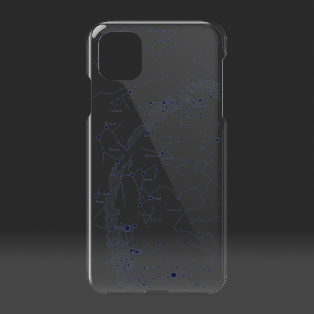 星図 クリアiPhoneケース