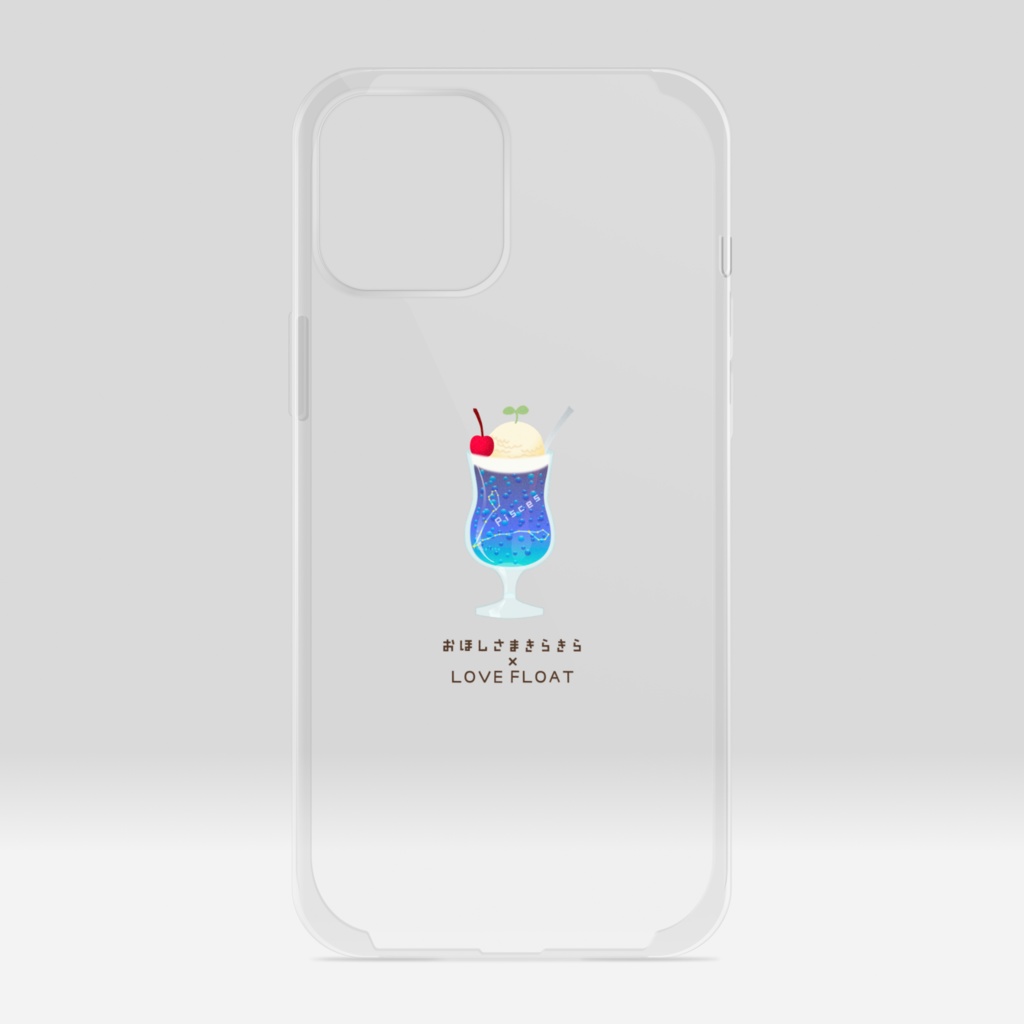 うお座ブルーハワイ おほしさまきらきら クリームソーダ大好き クリアiPhoneケース