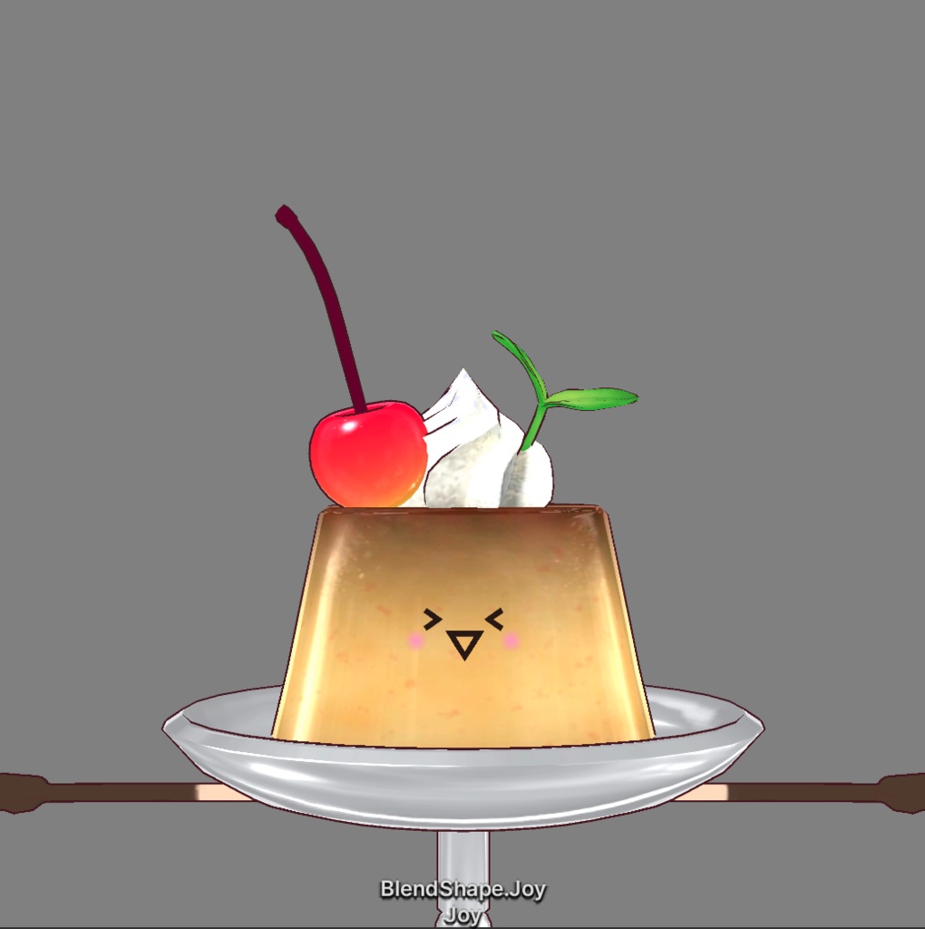 フルスクラッチBlender製オリジナル3Dモデルkanondoll_mini ENjoy Eating miniRetroPurin レトロプリン