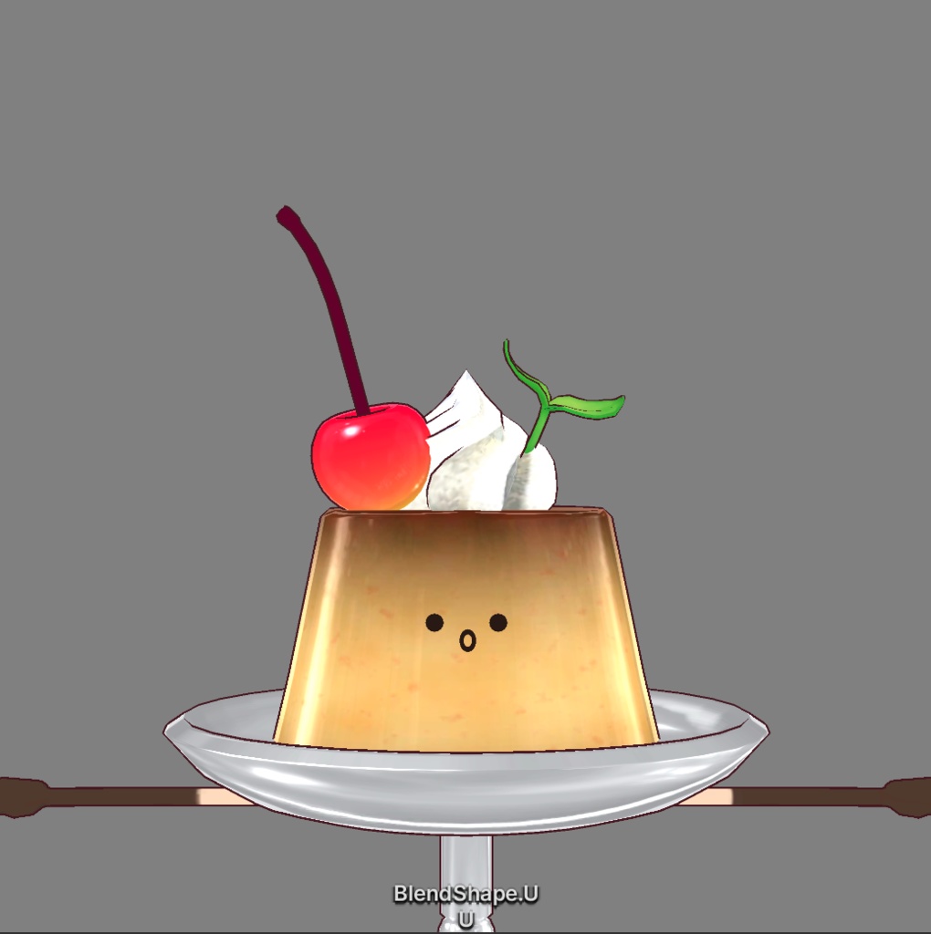 フルスクラッチBlender製オリジナル3Dモデルkanondoll_mini ENjoy Eating miniRetroPurin レトロプリン