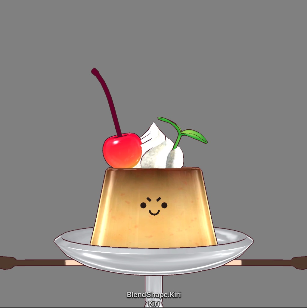 フルスクラッチBlender製オリジナル3Dモデルkanondoll_mini ENjoy Eating miniRetroPurin レトロプリン