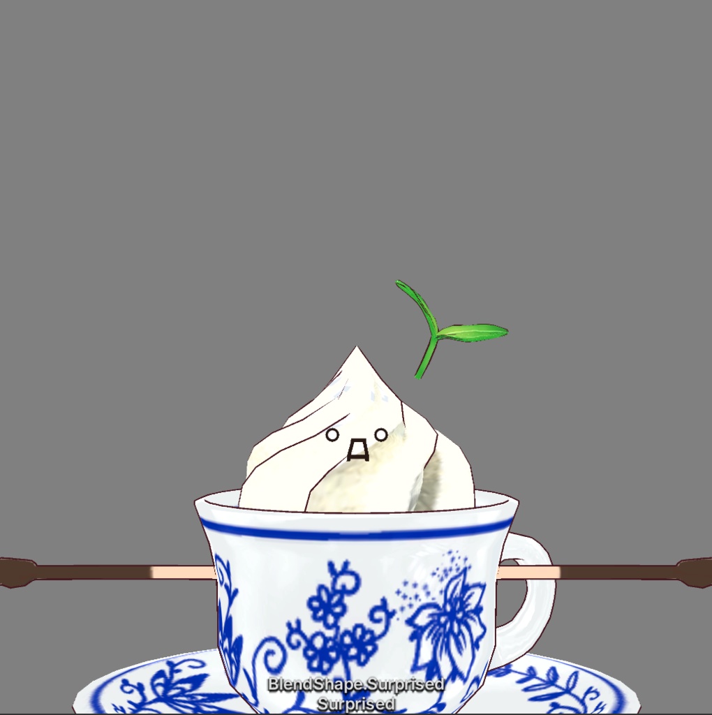 フルスクラッチBlender製オリジナル3Dモデルkanondoll_mini ENjoy Eating miniViennaCoffee AOI TAMANEGI ウィンナーコーヒー