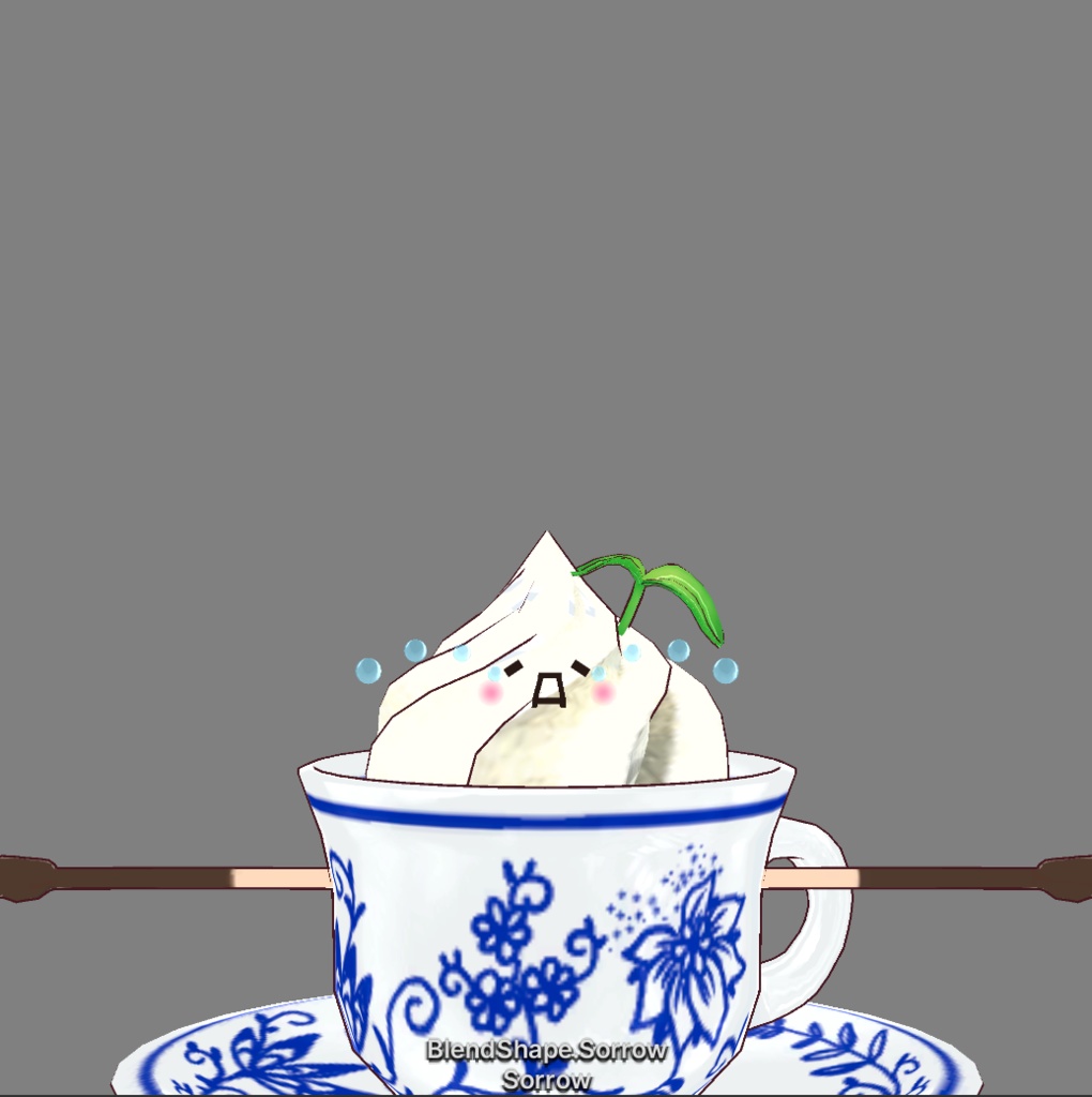 フルスクラッチBlender製オリジナル3Dモデルkanondoll_mini ENjoy Eating miniViennaCoffee AOI TAMANEGI ウィンナーコーヒー