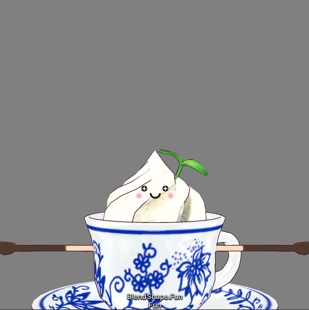 フルスクラッチBlender製オリジナル3Dモデルkanondoll_mini ENjoy Eating miniViennaCoffee AOI TAMANEGI ウィンナーコーヒー