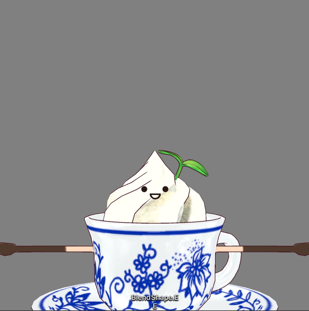 フルスクラッチBlender製オリジナル3Dモデルkanondoll_mini ENjoy Eating miniViennaCoffee AOI TAMANEGI ウィンナーコーヒー