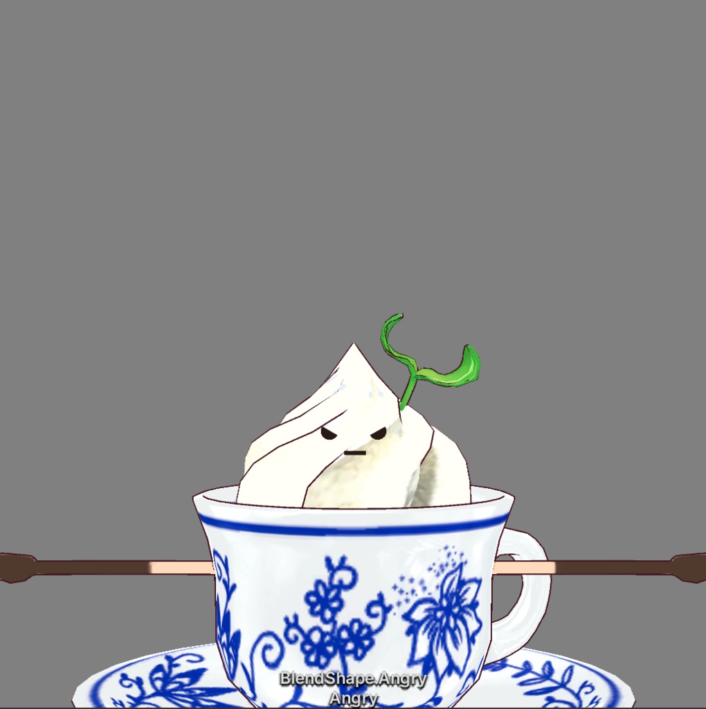 フルスクラッチBlender製オリジナル3Dモデルkanondoll_mini ENjoy Eating miniViennaCoffee AOI TAMANEGI ウィンナーコーヒー