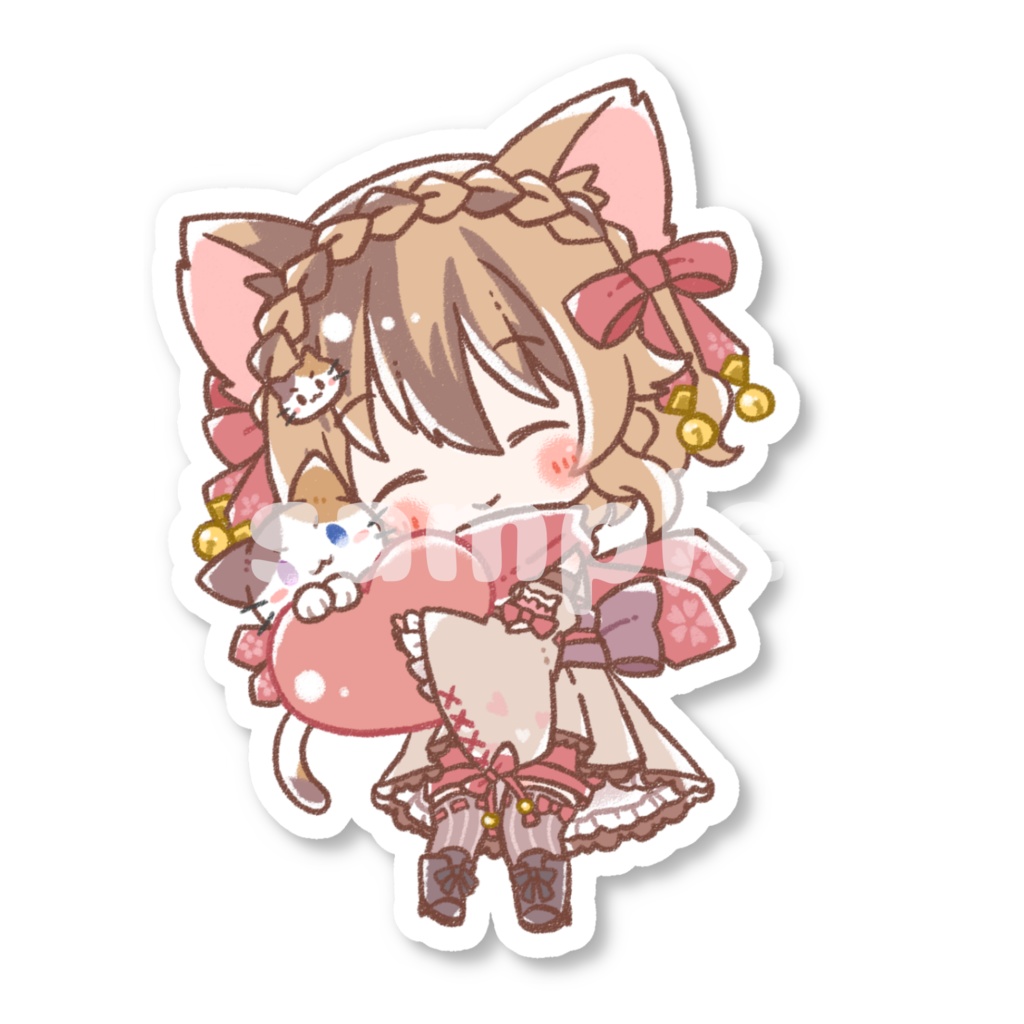 【予約締切】らんまるハート スマホステッカーセット(2枚)【発送10/3】