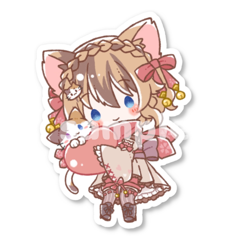 【予約締切】らんまるハート スマホステッカーセット(2枚)【発送10/3】