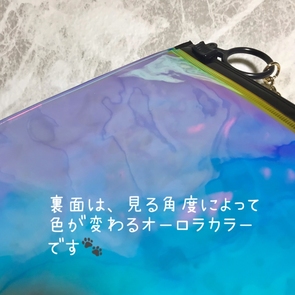 🐾雨さん雲さんオーロラポーチ