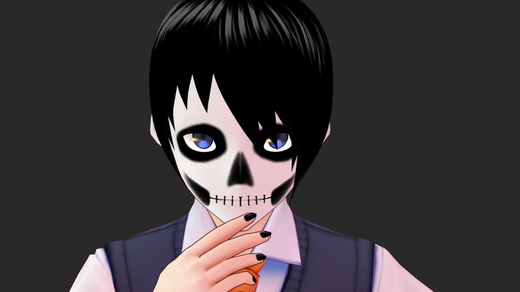 無料版あり!!スカルフェイスメイク