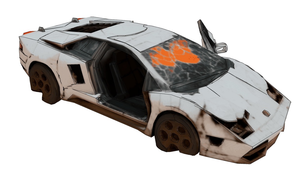 wasted sports car