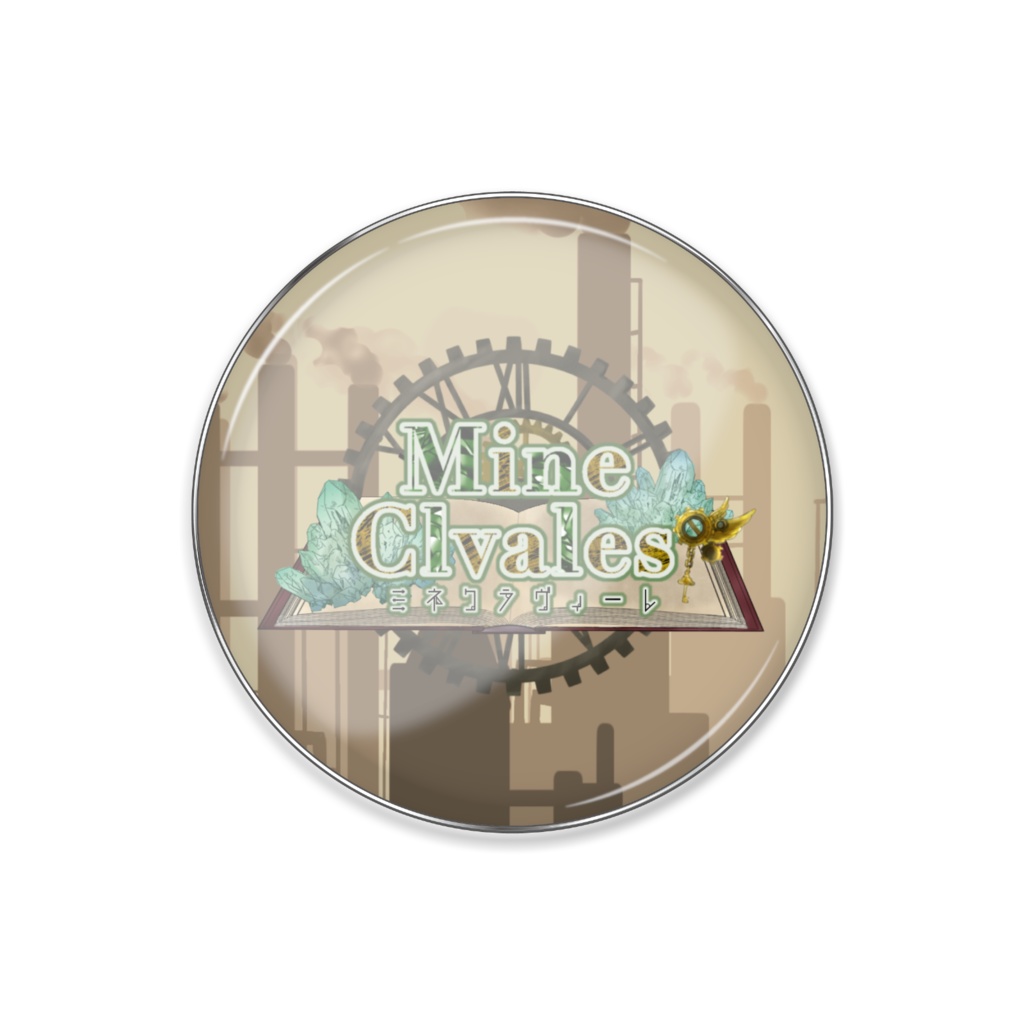 ロゴ2ピンバッジ