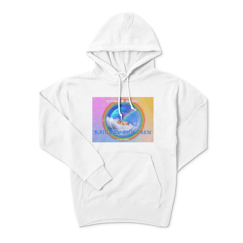 パーカー　ホワイト　スターシード　レインボーチルドレン