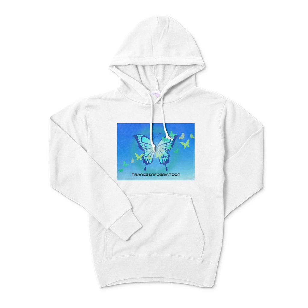 パーカー　ホワイト　蝶