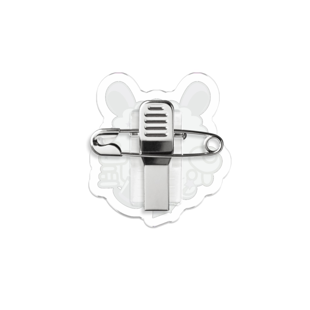 不眠症ちゃん(白)アクリルバッジ