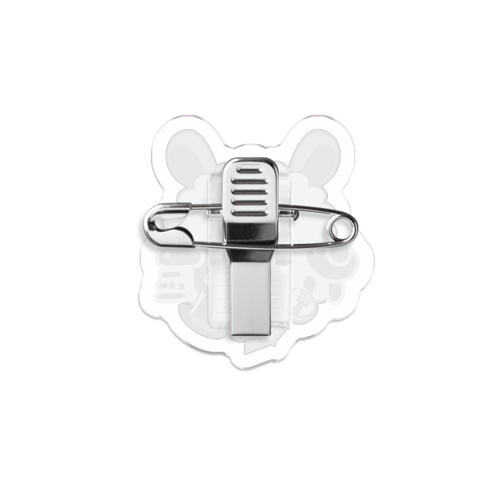 不眠症ちゃん(黒)アクリルバッジ