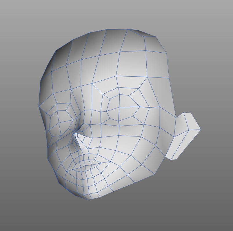 顔モデリング練習用板ポリゴン