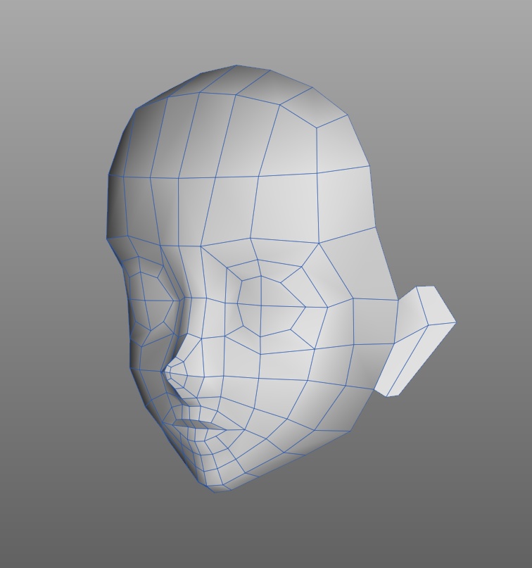 顔モデリング練習用板ポリゴン