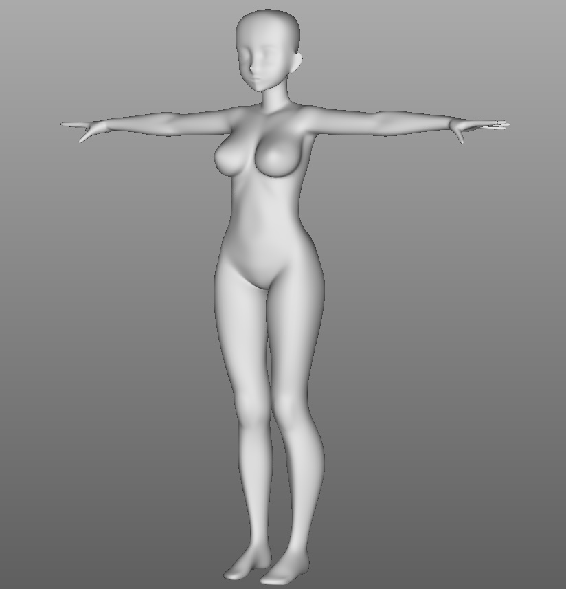 3Dベース素体(ぽっちゃりタイプ)