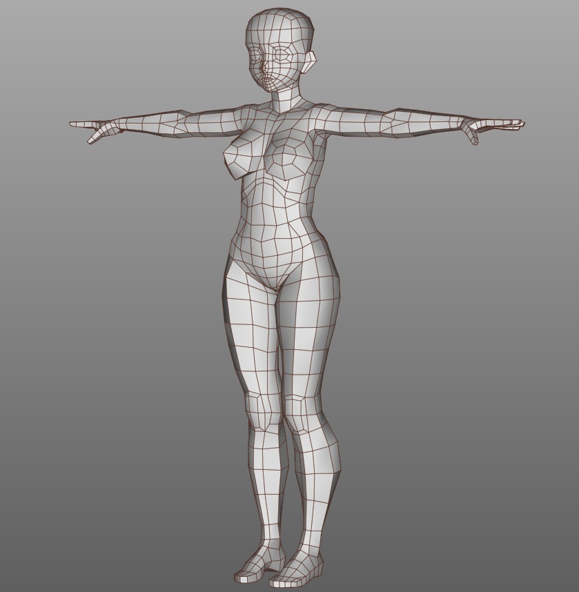 3Dベース素体(ぽっちゃりタイプ)