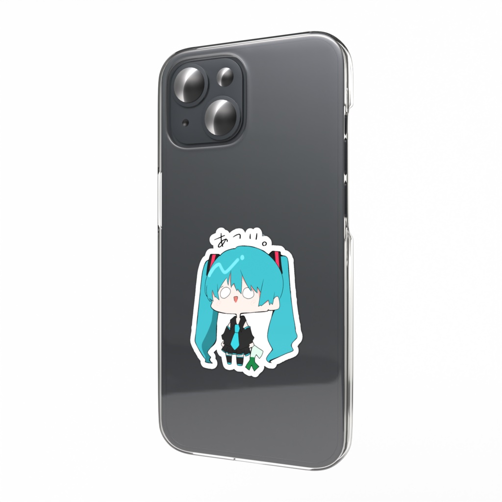 スマホステッカー あつい初音ミクver.