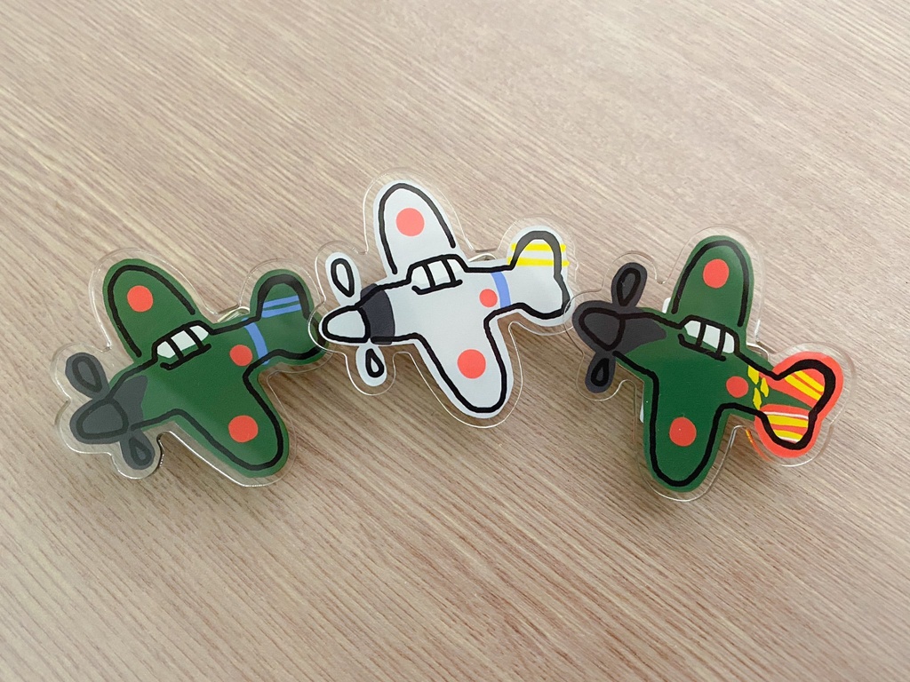 空母蒼龍　艦載機アクリルバッジ