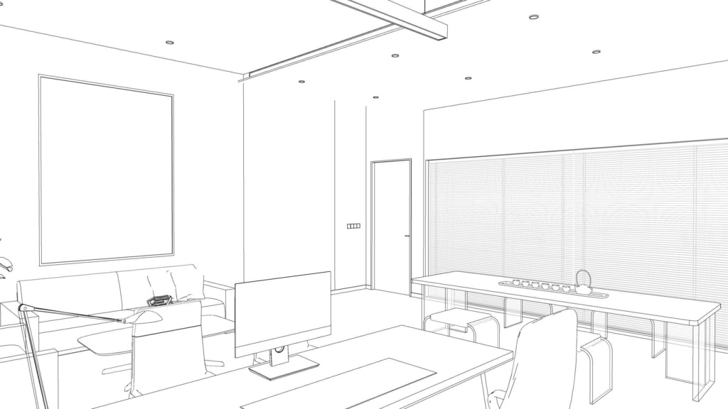 Employee office area, General Manager's office, meeting room