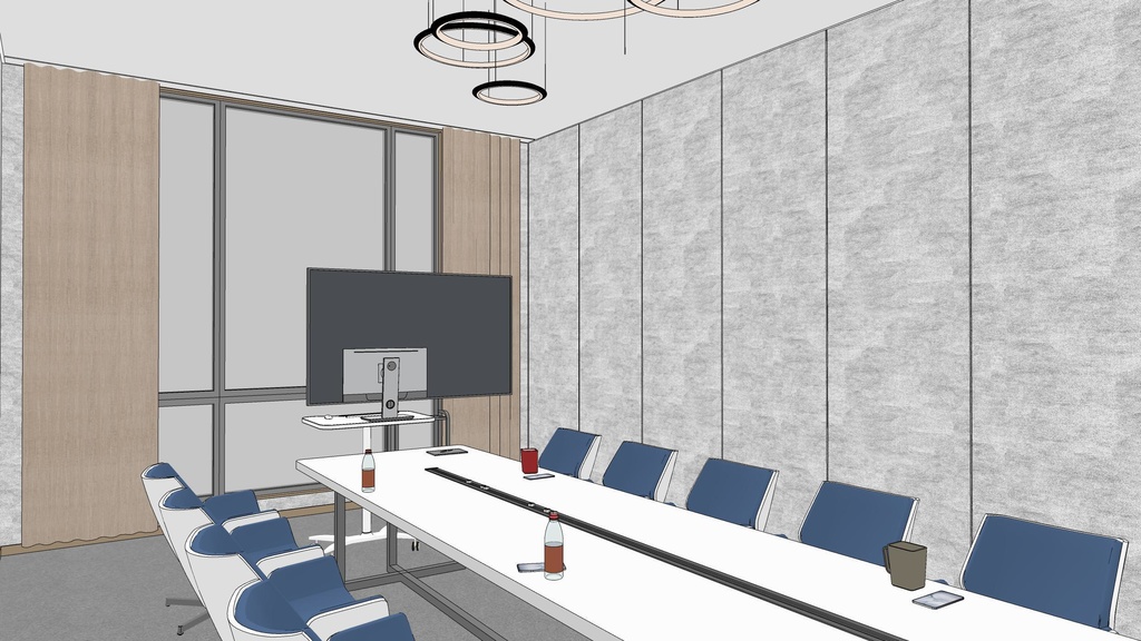Employee office area, General Manager's office, meeting room