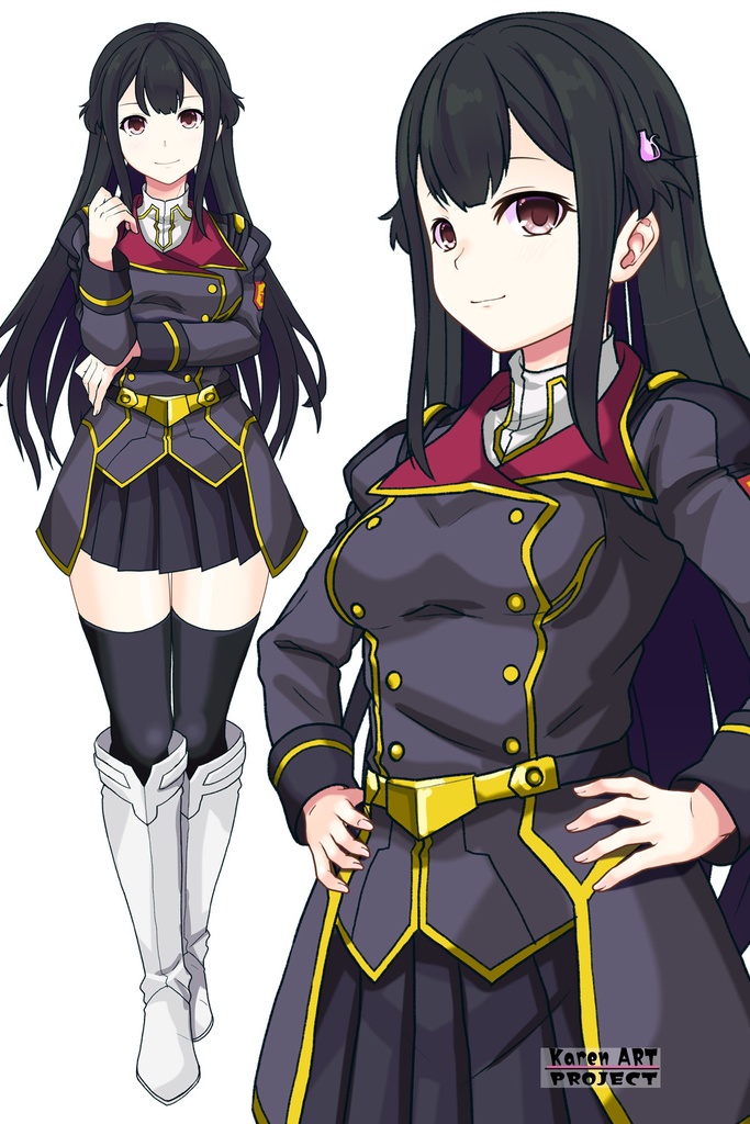 カレンちゃん+ヒナ・リャザンの制服【バディ・コンプレックス-01】 Karen is wearing Hina Ryazan's Unifrom【Buddy Complex-01】
