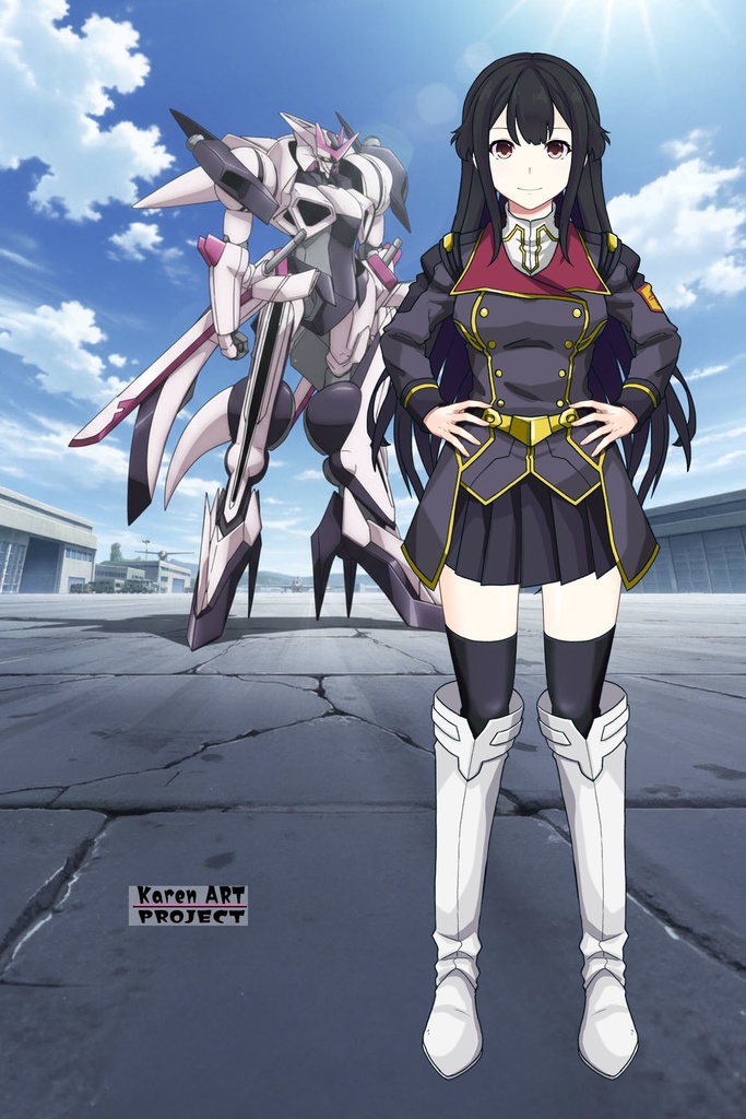 カレンちゃん+ヒナ・リャザンの制服【バディ・コンプレックス-01】 Karen is wearing Hina Ryazan's Unifrom【Buddy Complex-01】