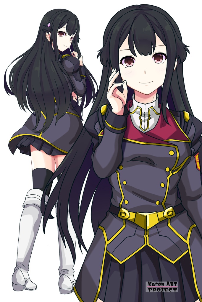 カレンちゃん+ヒナ・リャザンの制服【バディ・コンプレックス-01】 Karen is wearing Hina Ryazan's Unifrom【Buddy Complex-01】