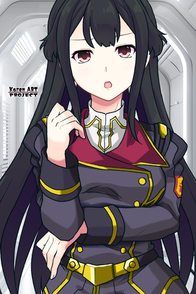 カレンちゃん+ヒナ・リャザンの制服【バディ・コンプレックス-01】 Karen is wearing Hina Ryazan's Unifrom【Buddy Complex-01】