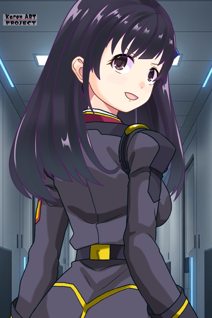 ゆりちゃん+ヒナ・リャザンの制服【バディ・コンプレックス-01】 Yuri is wearing Hina Ryazan's Unifrom【Buddy Complex-01】