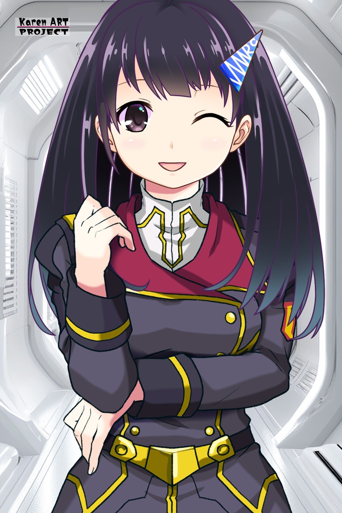 ゆりちゃん+ヒナ・リャザンの制服【バディ・コンプレックス-01】 Yuri is wearing Hina Ryazan's Unifrom【Buddy Complex-01】