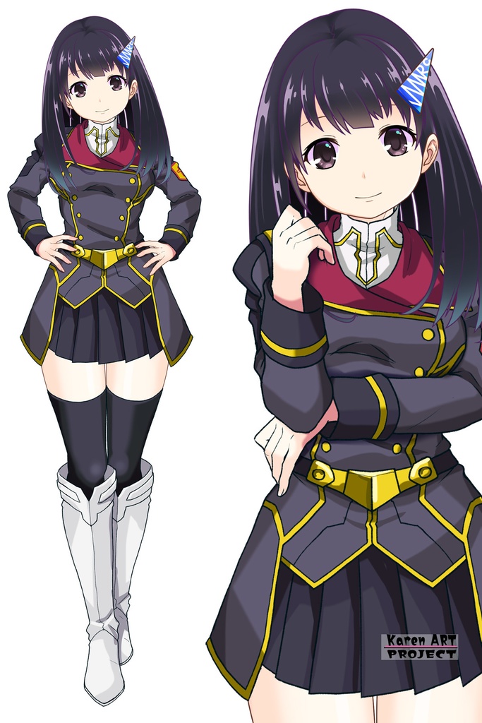 ゆりちゃん+ヒナ・リャザンの制服【バディ・コンプレックス-01】 Yuri is wearing Hina Ryazan's Unifrom【Buddy Complex-01】