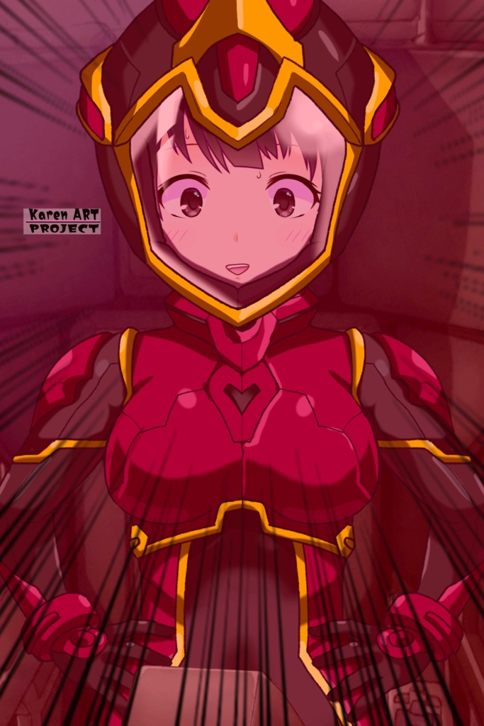 ゆりちゃん+ヒナ・リャザンのパイロットスーツ【バディ・コンプレックス-05】 正面 Front Angle Yuri is wearing Hina Ryazan's PilotSuit【Buddy Complex-05】