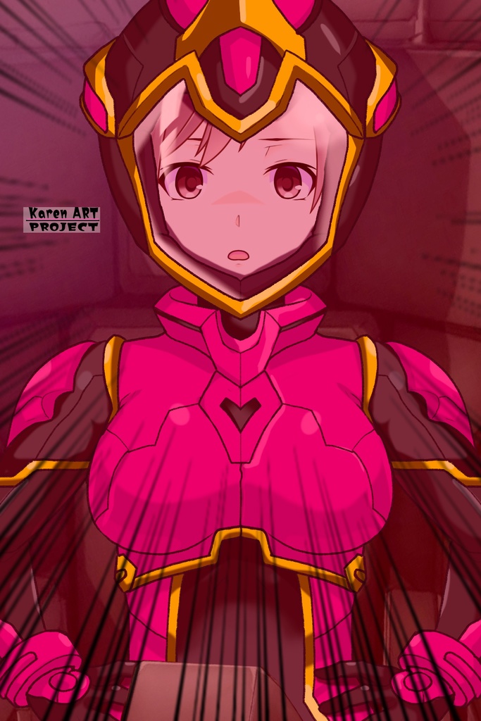 カレンちゃん+ヒナ・リャザンのパイロットスーツ【バディ・コンプレックス-KC04】 Karen Original Color 正面 Front Angle Karen is wearing Hina Ryazan's PilotSuit【Buddy Complex-KC04】