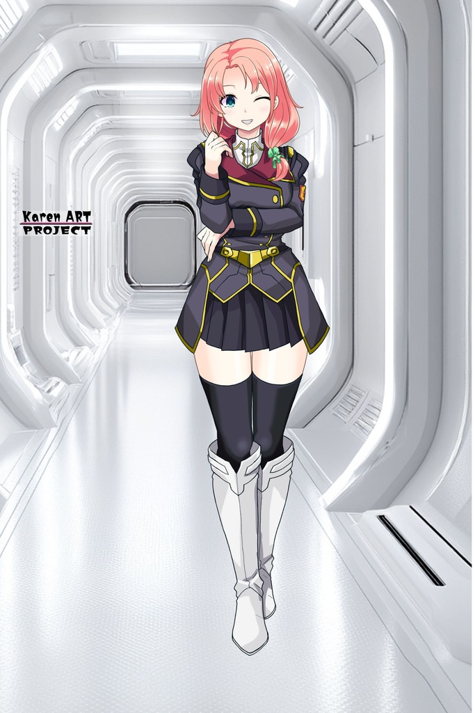 亜美ちゃん+ヒナ・リャザンの制服【バディ・コンプレックス-01】 Ami is wearing Hina Ryazan's Unifrom【Buddy Complex-01】