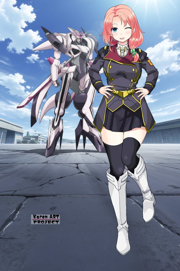 亜美ちゃん+ヒナ・リャザンの制服【バディ・コンプレックス-01】 Ami is wearing Hina Ryazan's Unifrom【Buddy Complex-01】