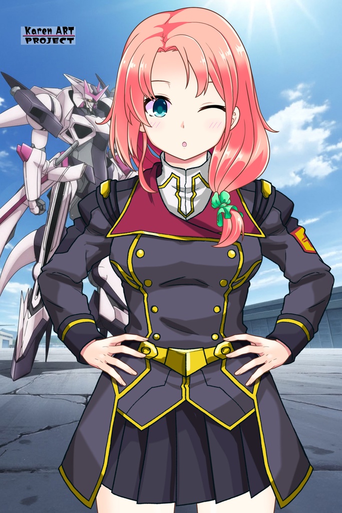 亜美ちゃん+ヒナ・リャザンの制服【バディ・コンプレックス-01】 Ami is wearing Hina Ryazan's Unifrom【Buddy Complex-01】