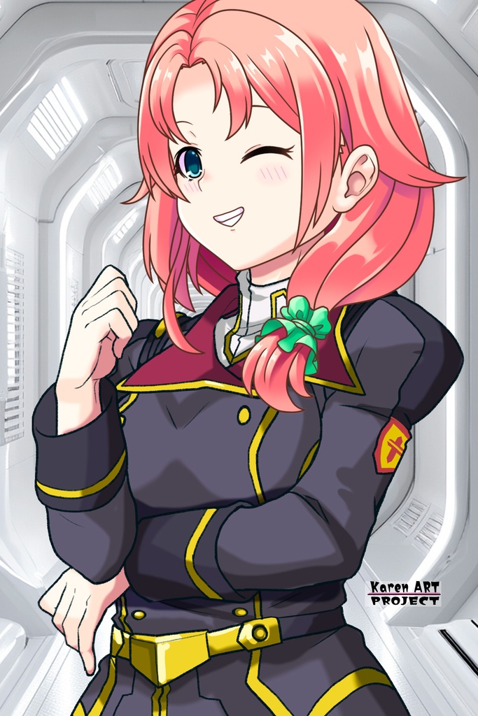 亜美ちゃん+ヒナ・リャザンの制服【バディ・コンプレックス-01】 Ami is wearing Hina Ryazan's Unifrom【Buddy Complex-01】