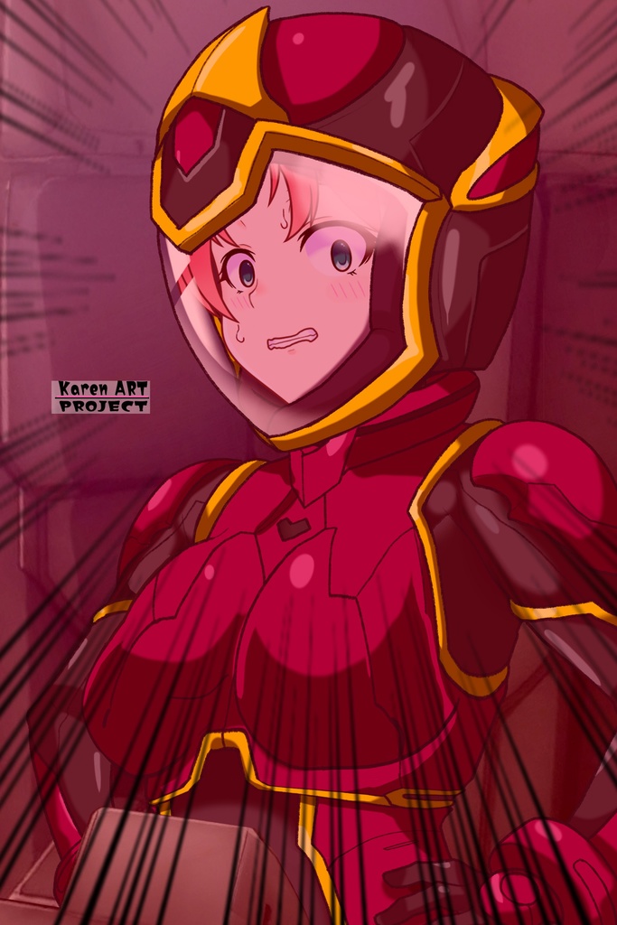 亜美ちゃん+ヒナ・リャザンのパイロットスーツ【バディ・コンプレックス-02】 斜め前 Diagonal front angle Ami is wearing Hina Ryazan's PilotSuit【Buddy Complex-02】