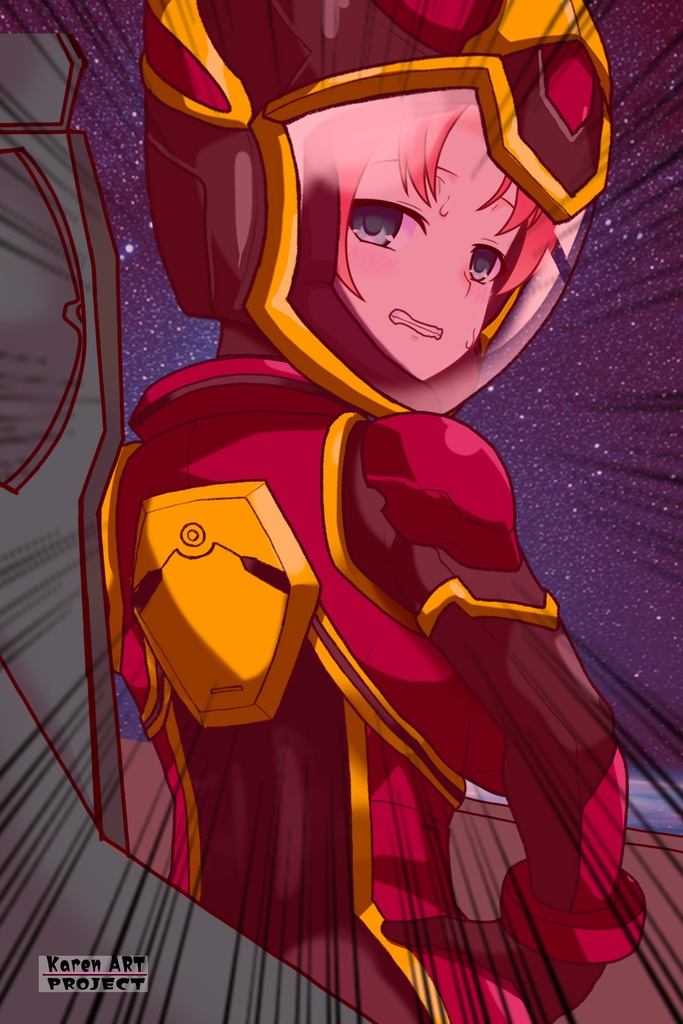 亜美ちゃん+ヒナ・リャザンのパイロットスーツ【バディ・コンプレックス-03】 背面 Back Angle Ami is wearing Hina Ryazan's PilotSuit【Buddy Complex-03】