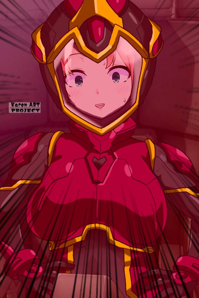 亜美ちゃん+ヒナ・リャザンのパイロットスーツ【バディ・コンプレックス-04】 正面Sポーズ Front S-POSE Ami is wearing Hina Ryazan's PilotSuit【Buddy Complex-04】