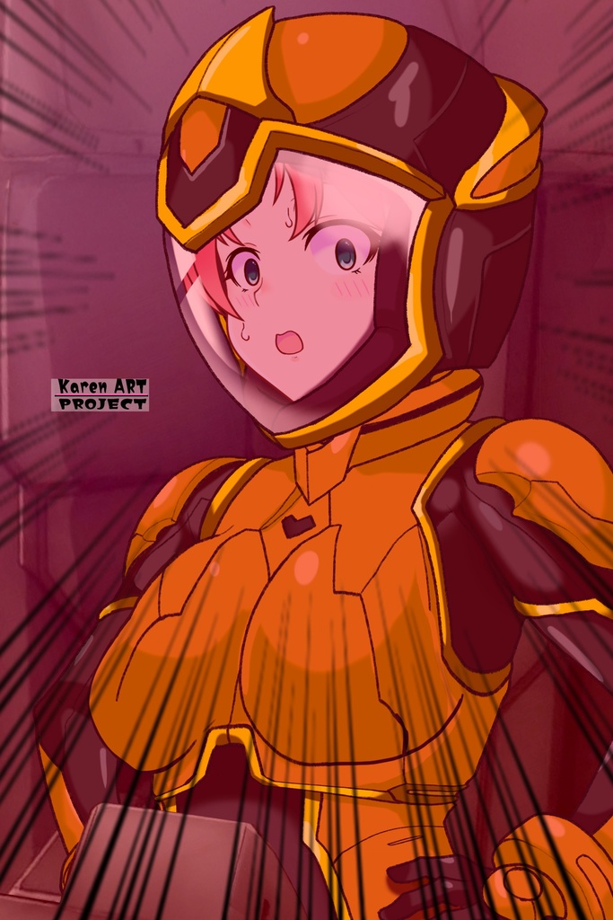 亜美ちゃん+ヒナ・リャザンのパイロットスーツ【バディ・コンプレックス-AC01】 Ami Original Color 斜め前 Diagonal front angle Ami is wearing Hina Ryazan's PilotSuit【Buddy Complex-AC01】