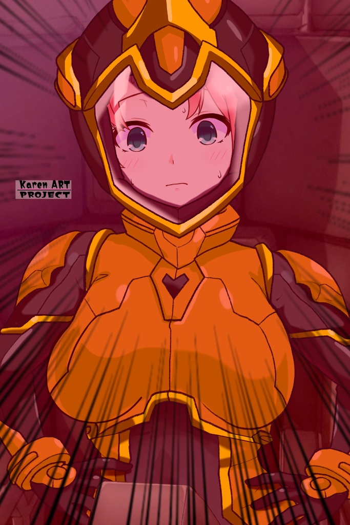 亜美ちゃん+ヒナ・リャザンのパイロットスーツ【バディ・コンプレックス-AC03】 Ami Original Color 正面Sポーズ Front S-POSE Ami is wearing Hina Ryazan's PilotSuit【Buddy Complex-AC03】