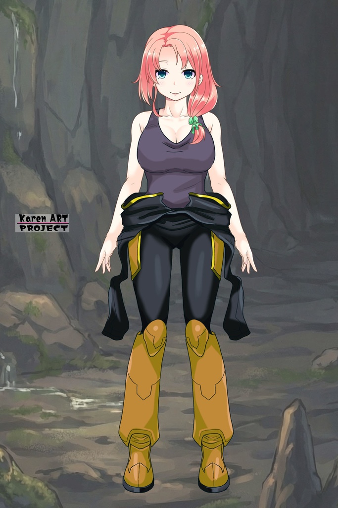 亜美ちゃん+ヒナ・リャザンのパイロットスーツ【バディ・コンプレックス-AC04】 Ami Original Color 正面 Front Angle Ami is wearing Hina Ryazan's PilotSuit【Buddy Complex-AC04】