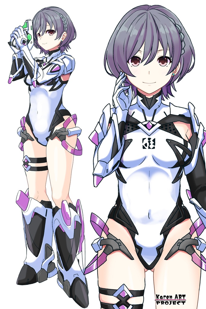 カレンちゃん+ペネムのパイロットスーツ【楽園追放 心のレゾナンス-04】 正面 Front Angle Karen is wearing Penemue's PilotSuit【Expelled from Paradise: Resonance of the Heart-04】